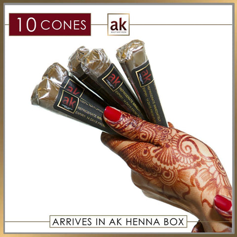 5 READY TO USE HENNA CONES
