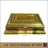ELEGANT AK GOLD HENNA BOX PLUS 2 HENNA CONES FREE