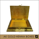 ELEGANT AK GOLD HENNA BOX PLUS 2 HENNA CONES FREE